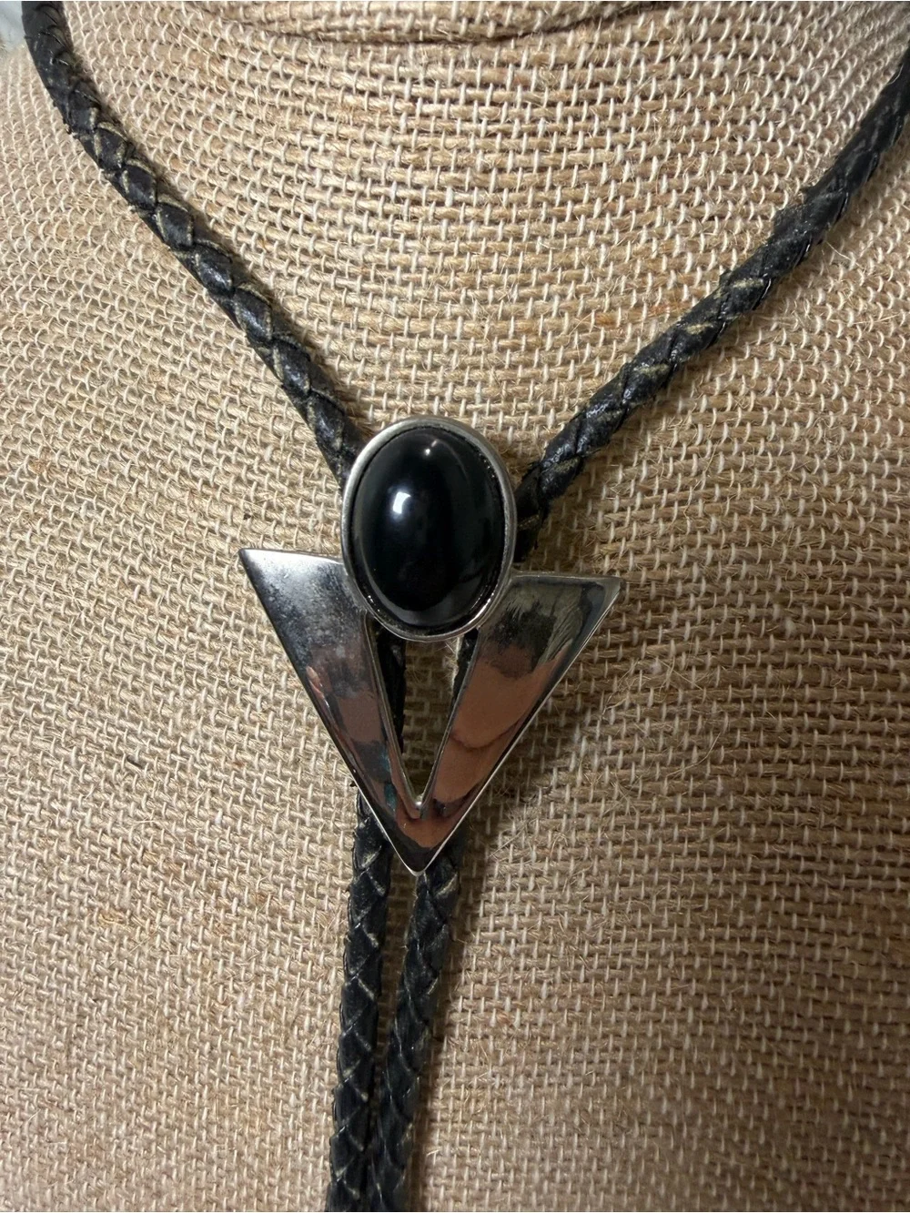 Western Bolo Tie 18” Silver Tone Engraved Cowboy Southwestern Unisex Necklace